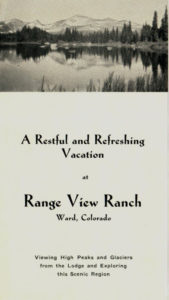 Historic brochure for Range View Ranch